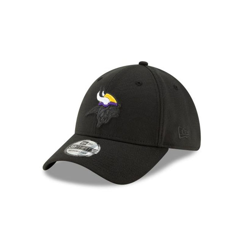 NFL Minnesota Vikings Logo Elements 2.0 39Thirty Stretch Fit (CNY2241) - Black New Era Caps